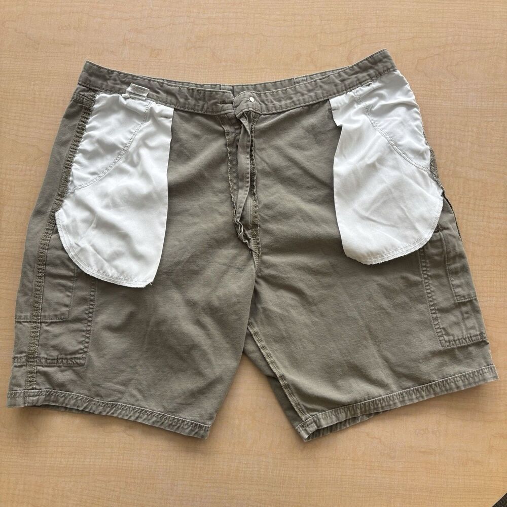 Wrangler Authentics Mens Size 42 Cargo Shorts Beige 100% Cotton ZM6LSBH - Picture 14 of 14